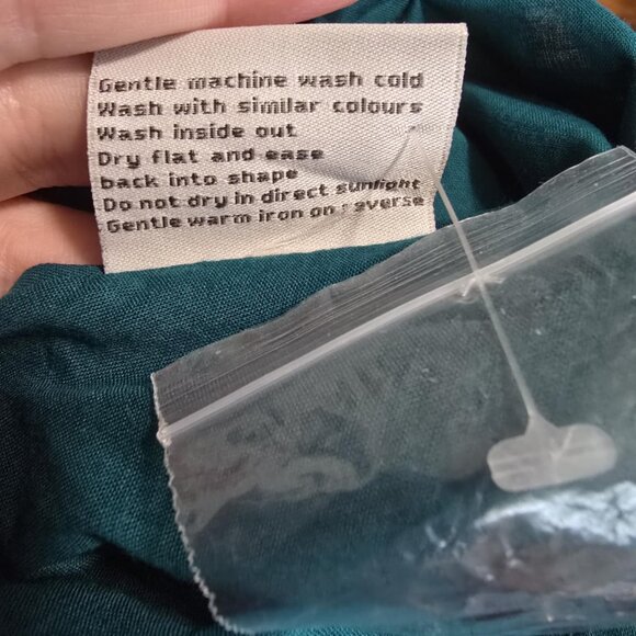 NWT Modcloth (Emily and Fin) Snowflake Teal Shirtwaist Dress - Picture 6 of 6